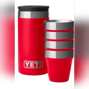 Yeti Shot Glasses Set In Rescue Red NEW